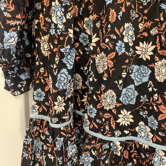 Ro’s Garden caftan cotton maxi dress sundress long sleeve - Picture 5 of 8